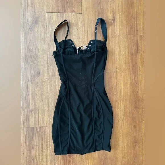 Oh Polly Black Lace-Up Dress - Picture 5 of 7